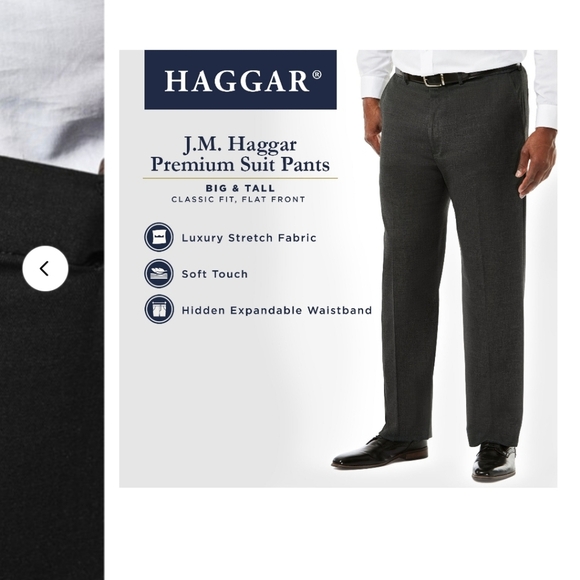 NWT Haggar premium stretch suit separate pants black classic fit size 40‎ - Picture 14 of 14